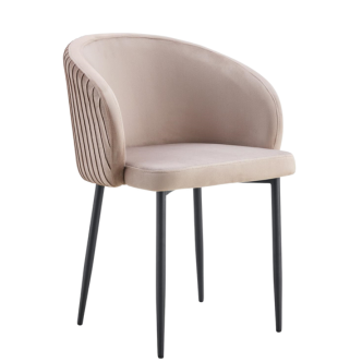 Chaise CARLITA pied noir (Disponible en plusieurs coloris)