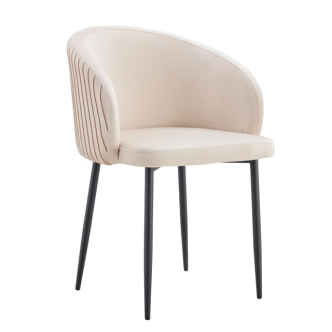 Chaise CARLITA pied noir (Disponible en plusieurs coloris)