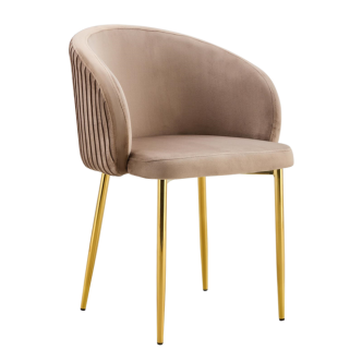 Chaise CARLITA pied gold (Disponible en plusieurs coloris)