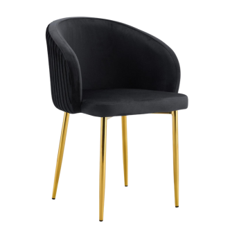 Chaise CARLITA pied gold (Disponible en plusieurs coloris)