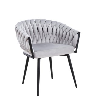 Chaise TRESSE pied noir (Disponible en plusieurs coloris)
