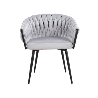 Chaise TRESSE pied noir (Disponible en plusieurs coloris)