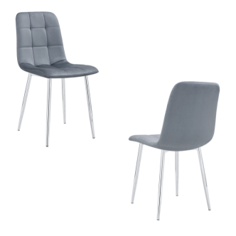 Chaise ELISA pied chrome (Disponible en plusieurs coloris)