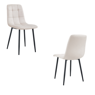 Chaise ELISA pied noir (Disponible en plusieurs coloris)