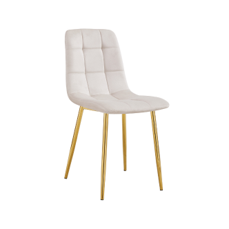 Chaise ELISA pied gold (Disponible en plusieurs coloris)