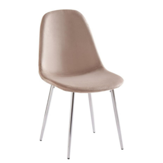 Chaise SCANDINAVE pied chrome (Disponible en plusieurs coloris)