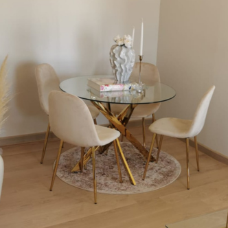 Chaise SCANDINAVE pied gold (Disponible en plusieurs coloris)
