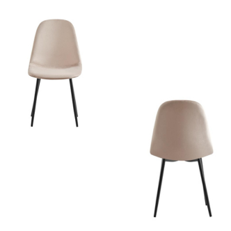 Chaise SCANDINAVE pied noir (Disponible en plusieurs coloris)