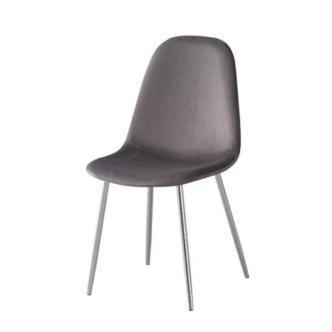 Chaise SCANDINAVE pied chrome (Disponible en plusieurs coloris)