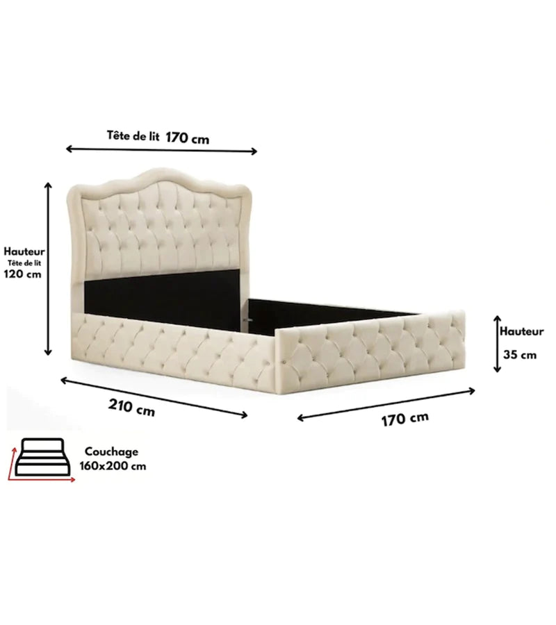 Cadre de Lit Venise Beige