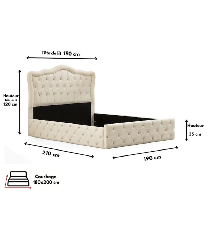 Cadre de Lit Venise Beige