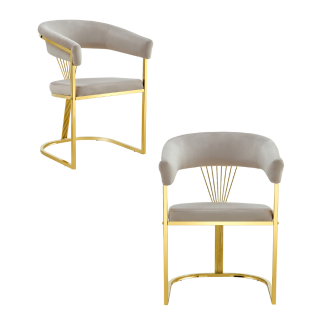 Chaise BRITTANY pied gold (Disponible en plusieurs coloris)