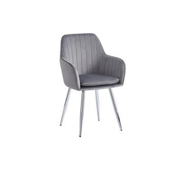 Chaise CANVAS pied chrome (Disponible en plusieurs coloris)