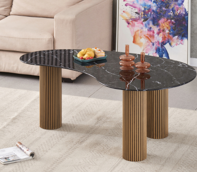 Table basse PYLONE pied chêne (Disponible en plusieurs coloris)