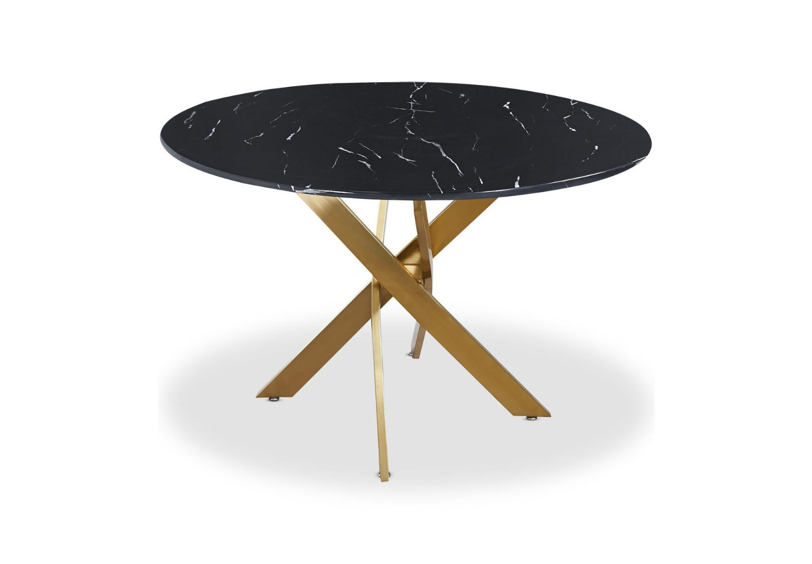 Table à manger Jessica ronde pied gold (Disponible en plusieurs coloris)
