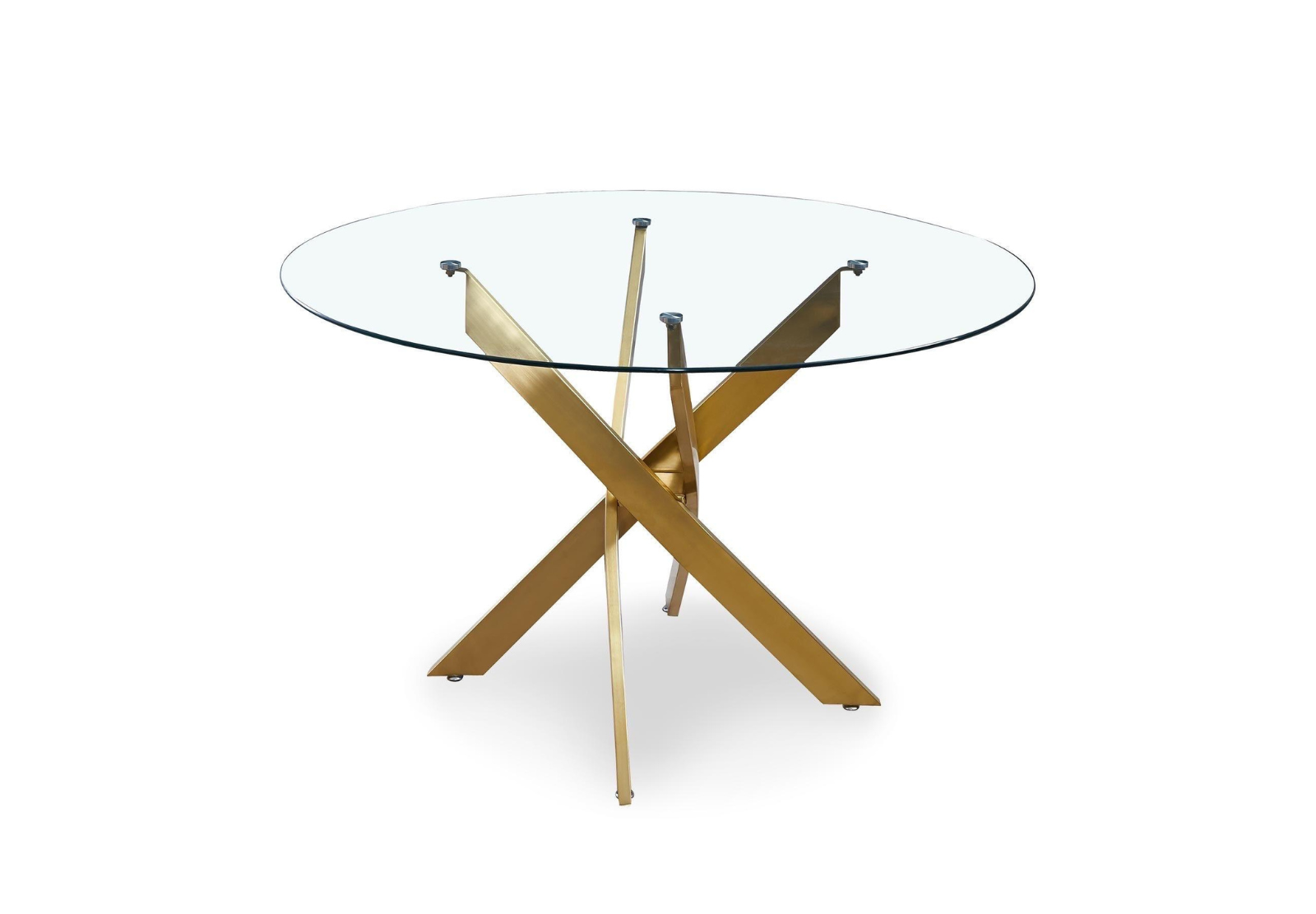 Table à manger Jessica ronde pied gold (Disponible en plusieurs coloris)