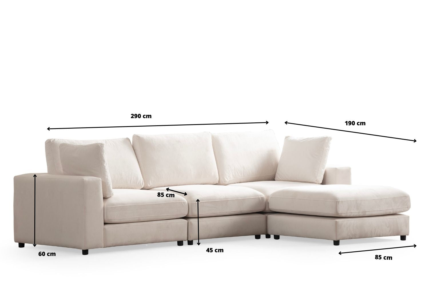 Canapé Modulable JULIA (Velours)