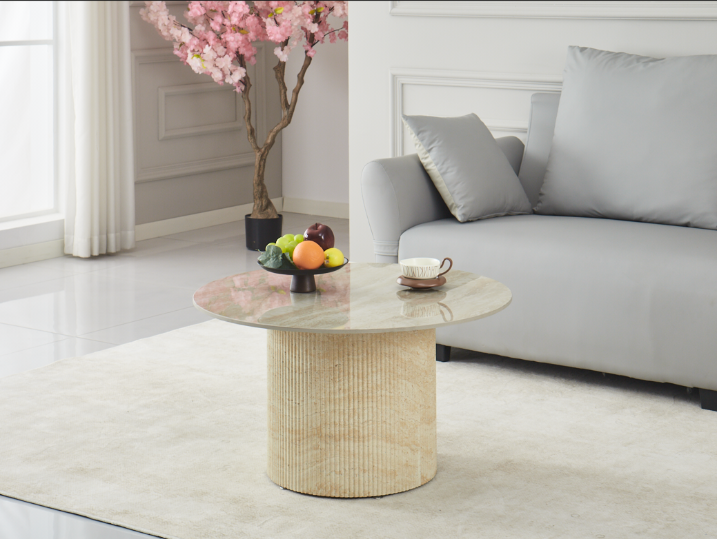 Table basse FAMOUS ( PIED TRAVERTIN )