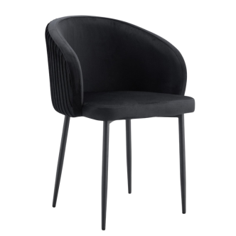 Chaise CARLITA pied noir (Disponible en plusieurs coloris)