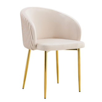 Chaise CARLITA pied gold (Disponible en plusieurs coloris)