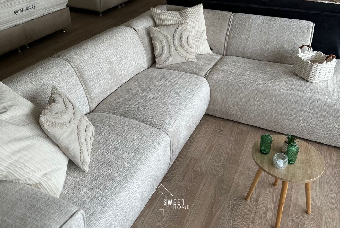 Canapé d'angle COLETTE (Marbella beige)