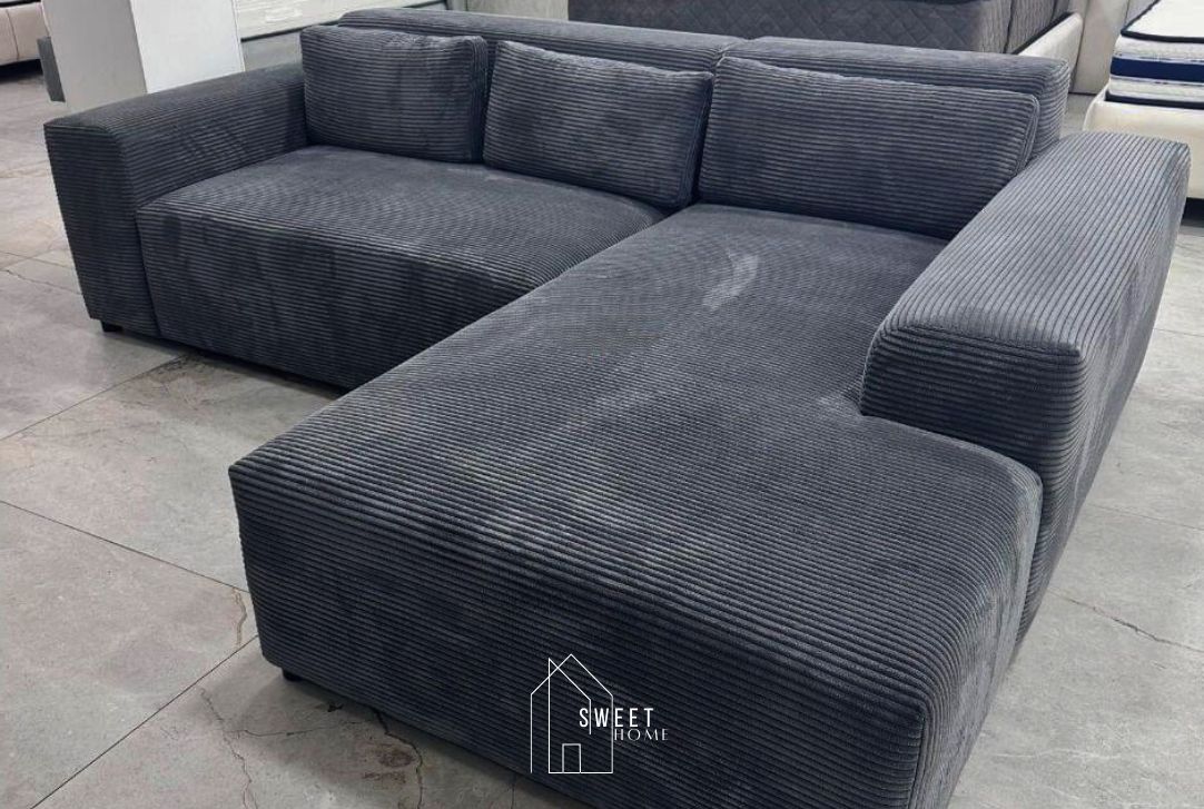 Canapé angle Moris (Velours texturé)