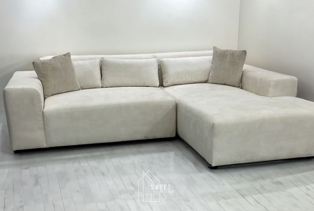 Canapé angle Moris (Velours texturé)