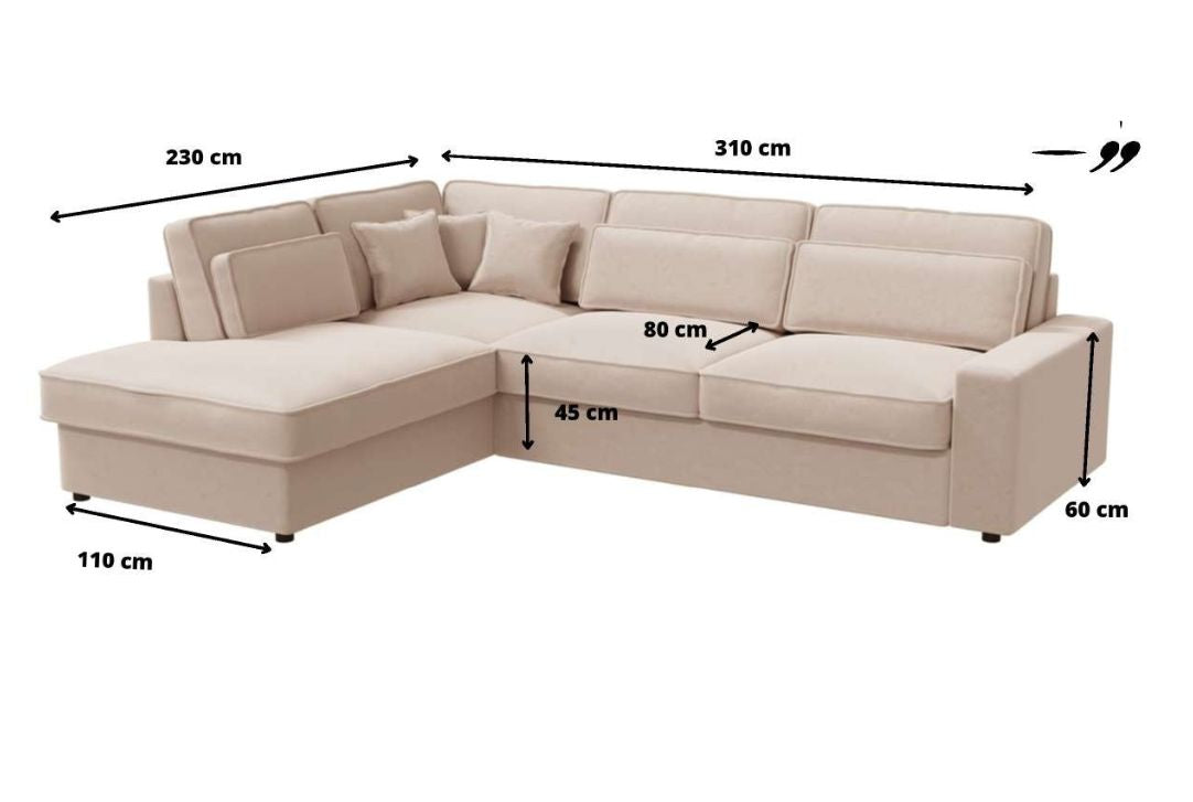 Canapé d'angle LEXUS (Velours)