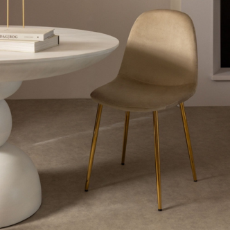 Chaise SCANDINAVE pied gold