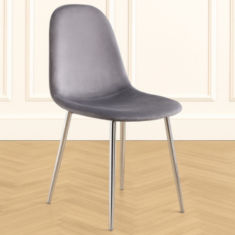 Chaise SCANDINAVE pied chrome