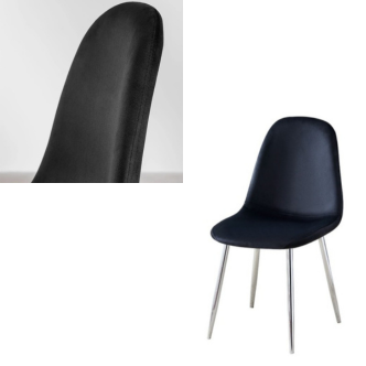 Chaise SCANDINAVE pied chrome