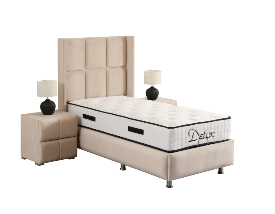 Lit Coffre 1 Place RIO Beige