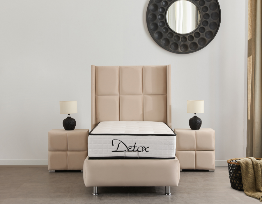 Lit Coffre 1 Place RIO Beige