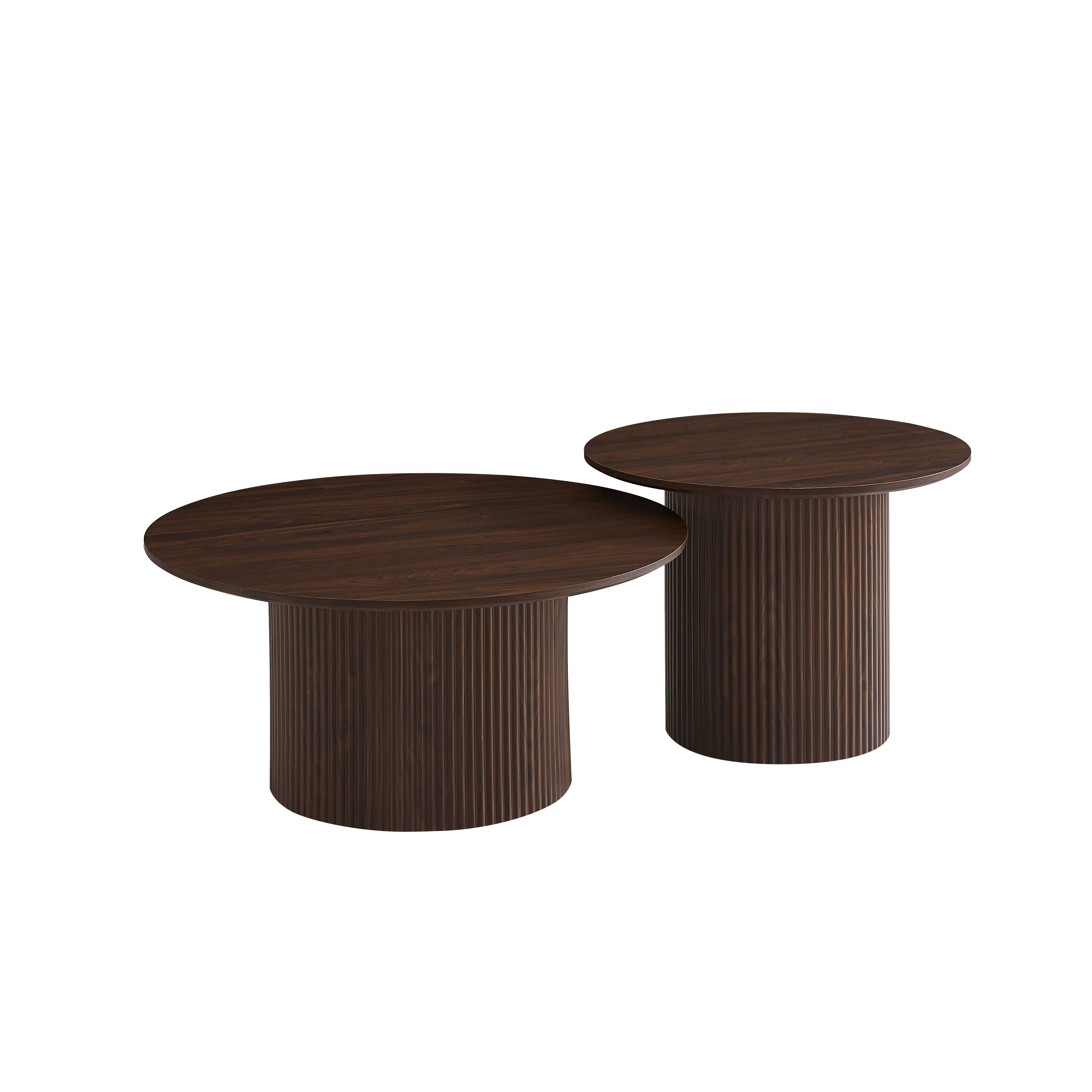 Table basse gigogne MINA (Bois noyé )