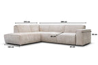 Canapé d'angle COLETTE (Marbella beige)