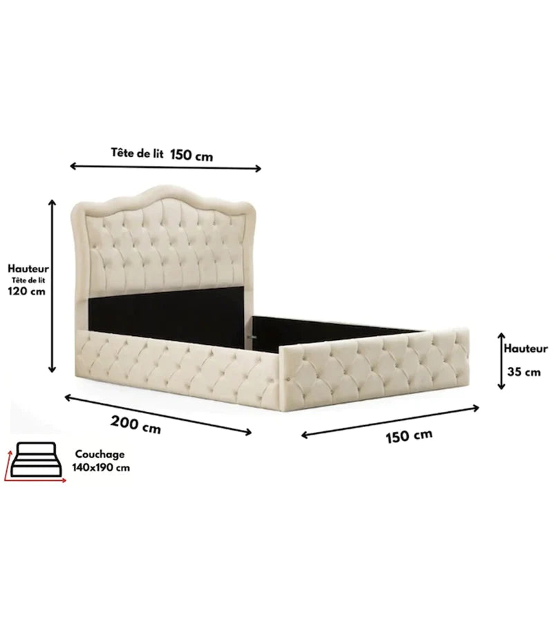 Cadre de Lit Venise Beige