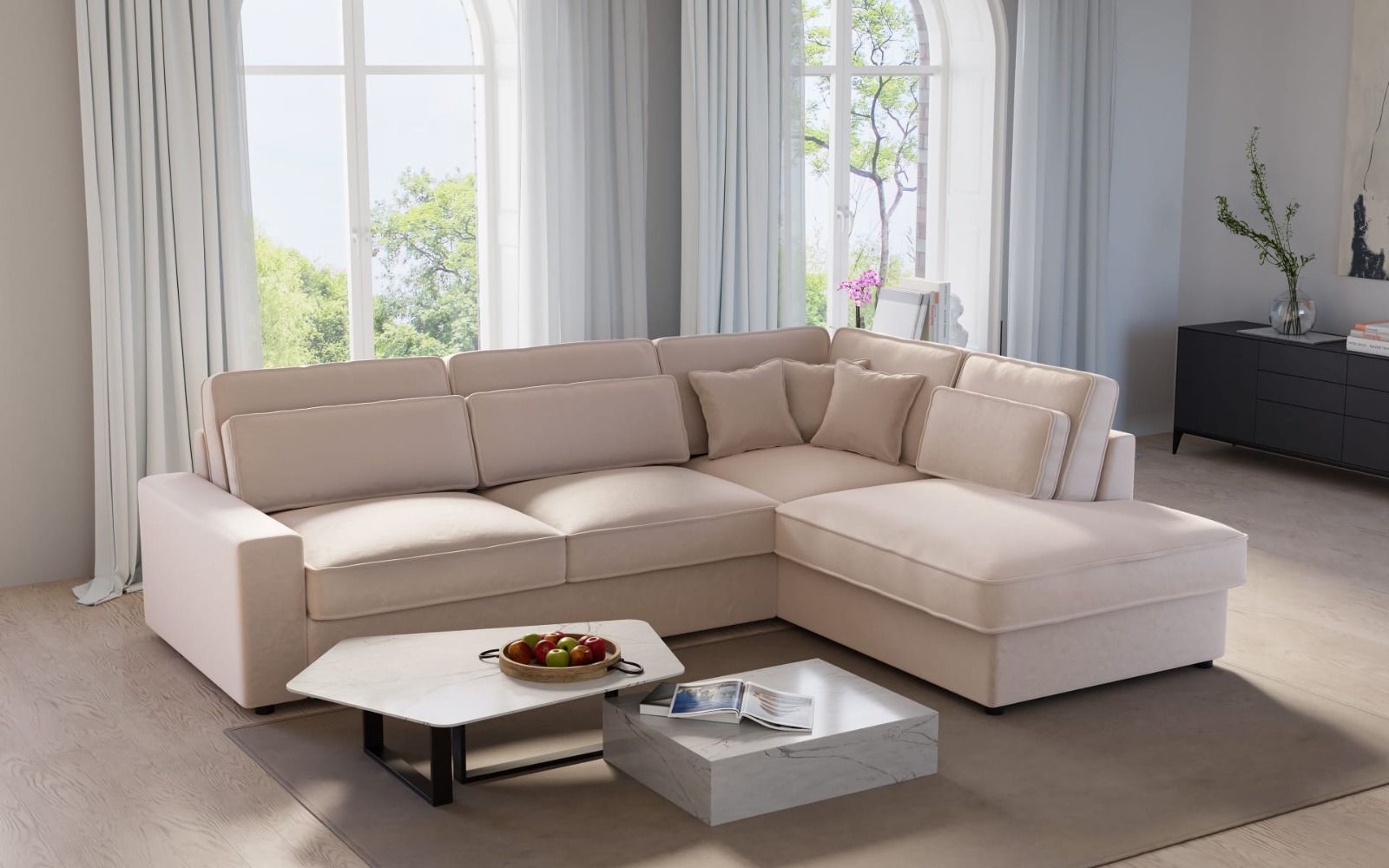 Canapé d'angle LEXUS Beige