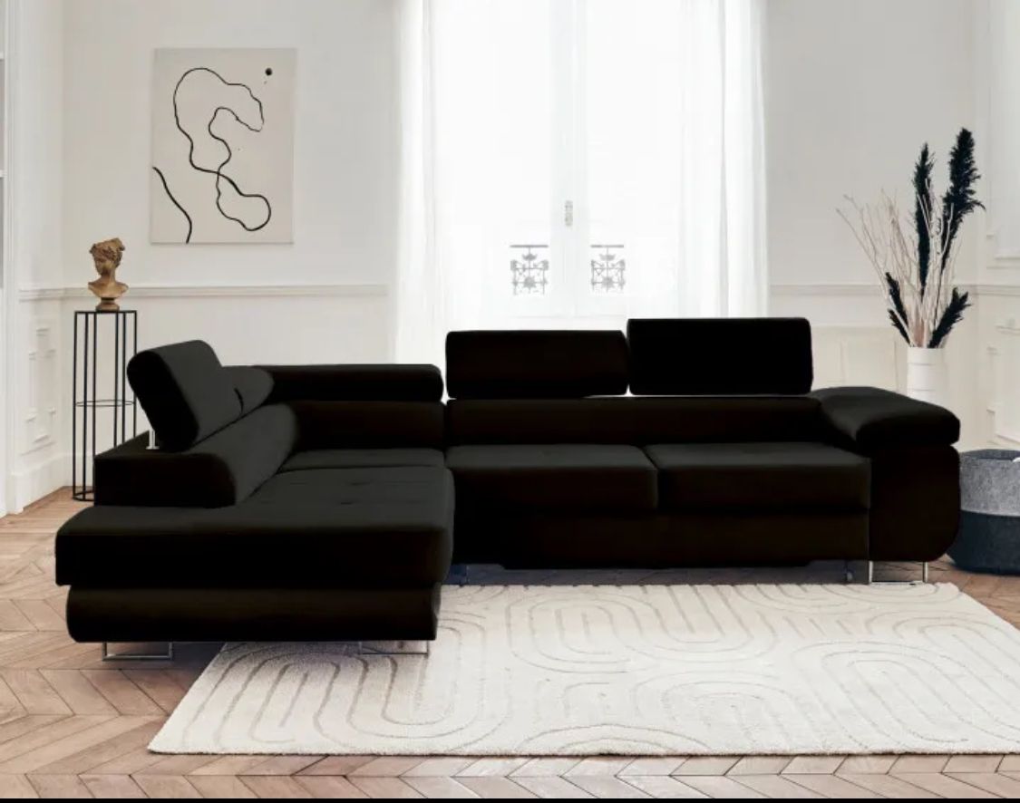 Canapé d'angle Convertible TONY (Velours)