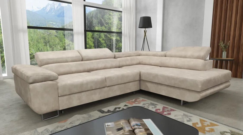 Canapé d'angle Convertible TONY Beige