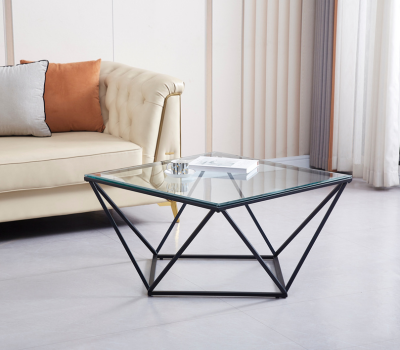 Table basse ALINA pied noir (Disponible en plusieurs coloris)