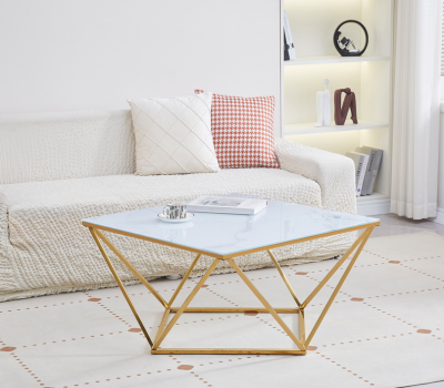 Table basse ALINA pied gold (Disponible en plusieurs coloris)