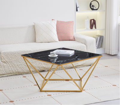Table basse ALINA pied gold (Disponible en plusieurs coloris)