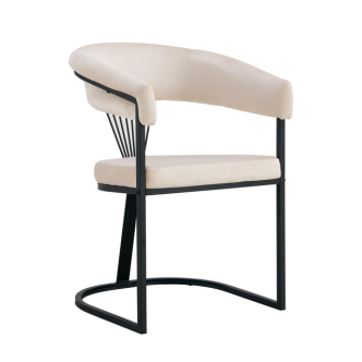 Chaise BRITTANY pied noir (Disponible en plusieurs coloris)