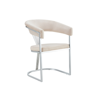 Chaise BRITTANY pied Chrome (Disponible en plusieurs coloris)