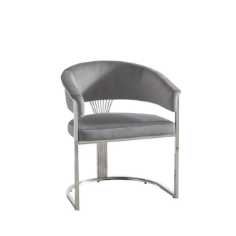 Chaise ANA Tissu velours (Pied chrome)