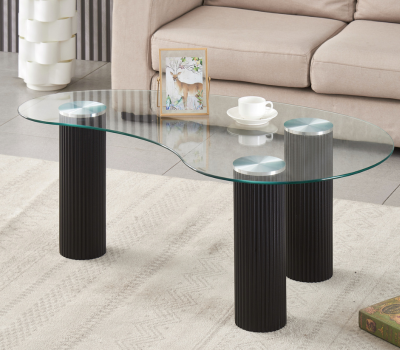 Table basse PYLONE pied noir