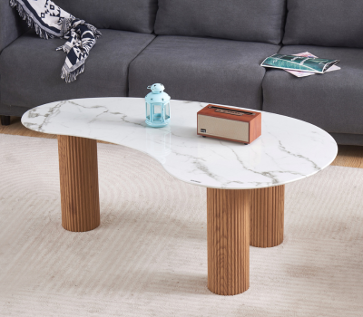Table basse PYLONE pied chêne (Disponible en plusieurs coloris)